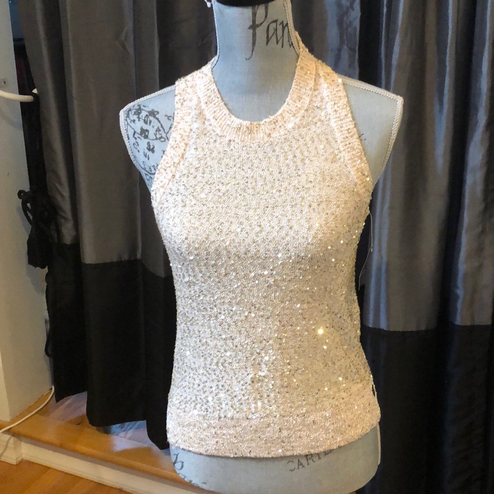 Abercrombie and Fitch sequined knit tank top